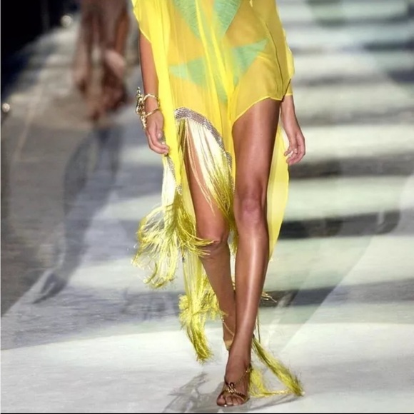 GUCCI x TOM FORD VINTAGE GOLD EMERALD enamel SNAKE HEAD SANDALS. - Picture 9 of 12